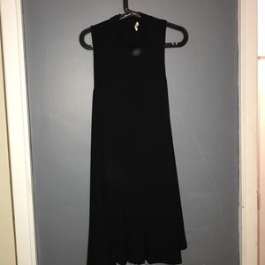 High neck black dress